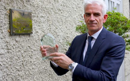 John O’Brien with his firm’s Public Sector magazine award